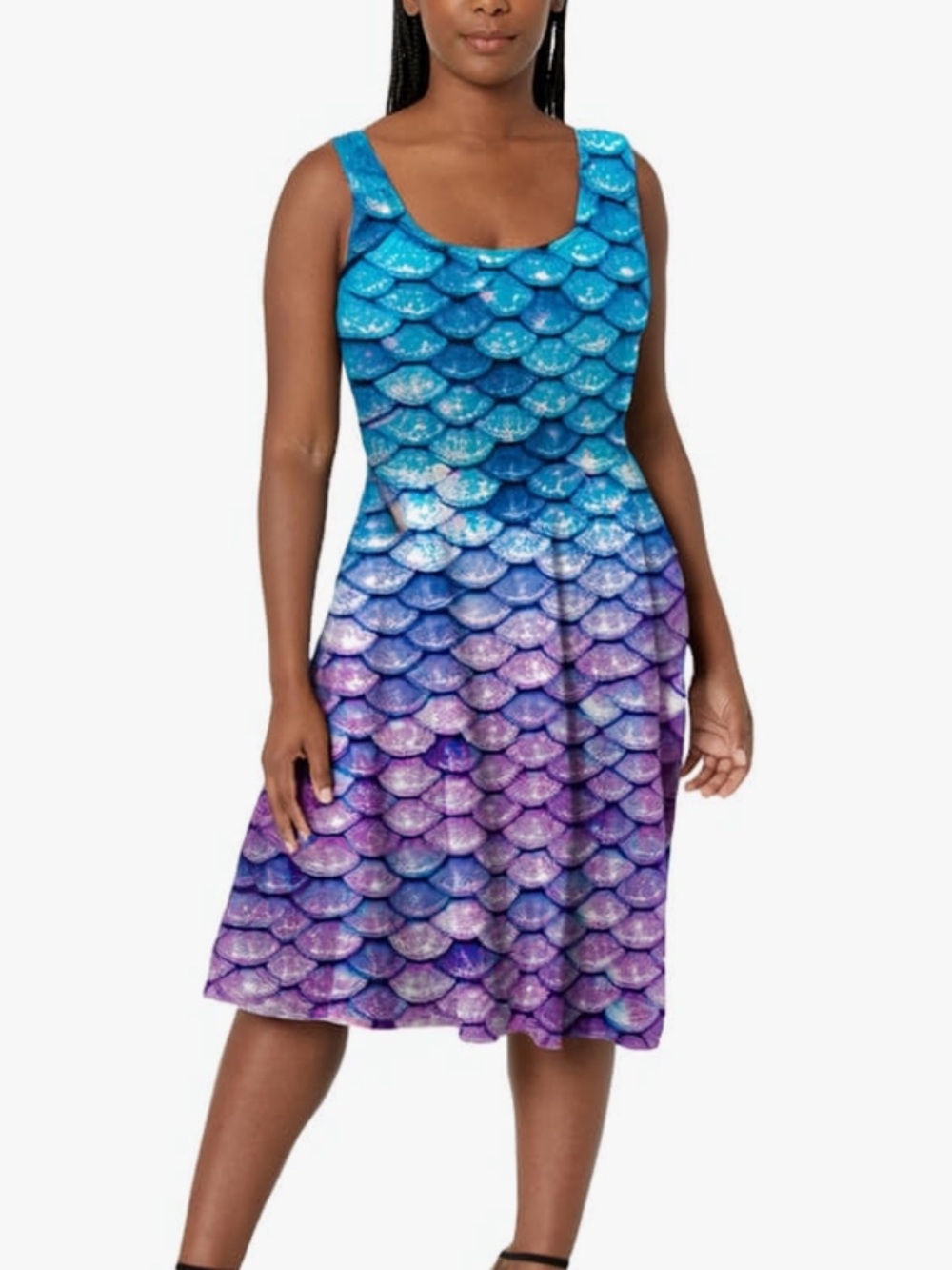 Amazon Women's Mermaid-Scale Dress - Blue & Purple